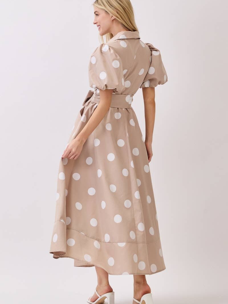 BIG POLKA DOT PRINTED DRESS