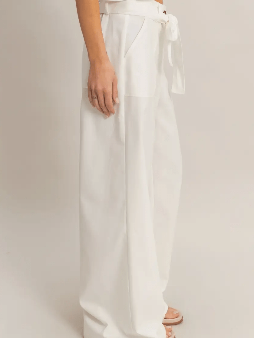 White wide Leg Pants