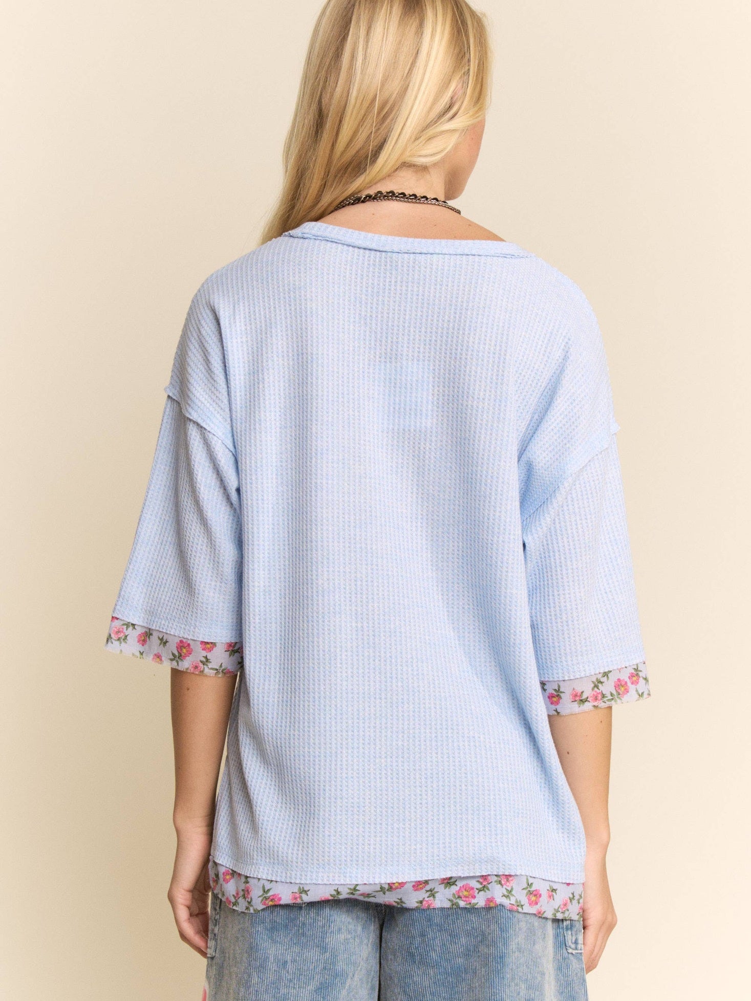 LOVE LETTER PATCHWORK TOP