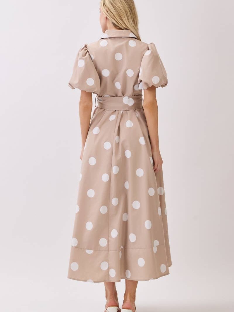 BIG POLKA DOT PRINTED DRESS