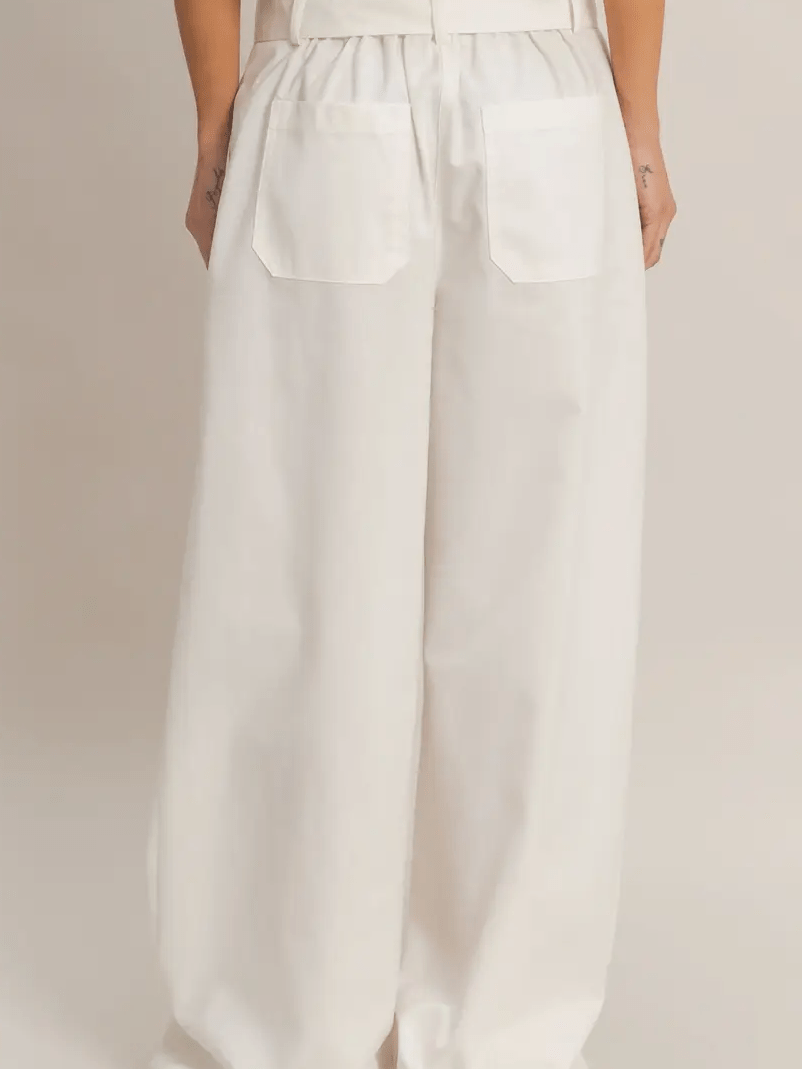 White wide Leg Pants