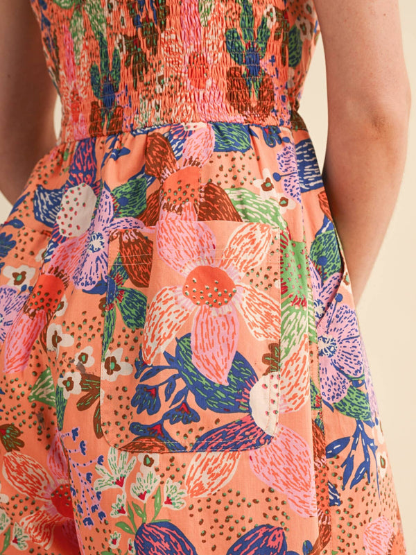 EXCLUSIVE FLORAL PLEATED CROPPED WIDE LEG JUMPSUIT