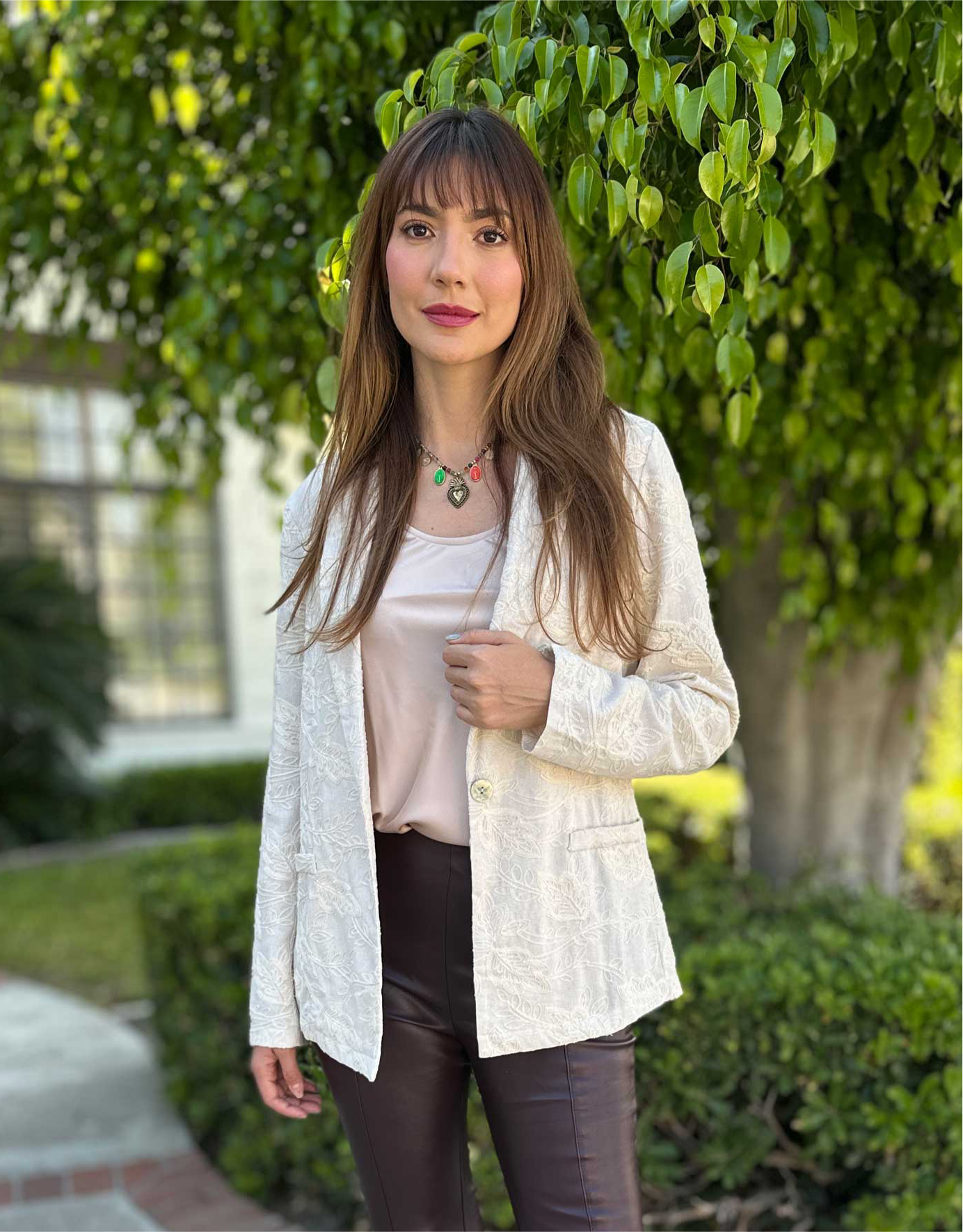 Embroidered blazer