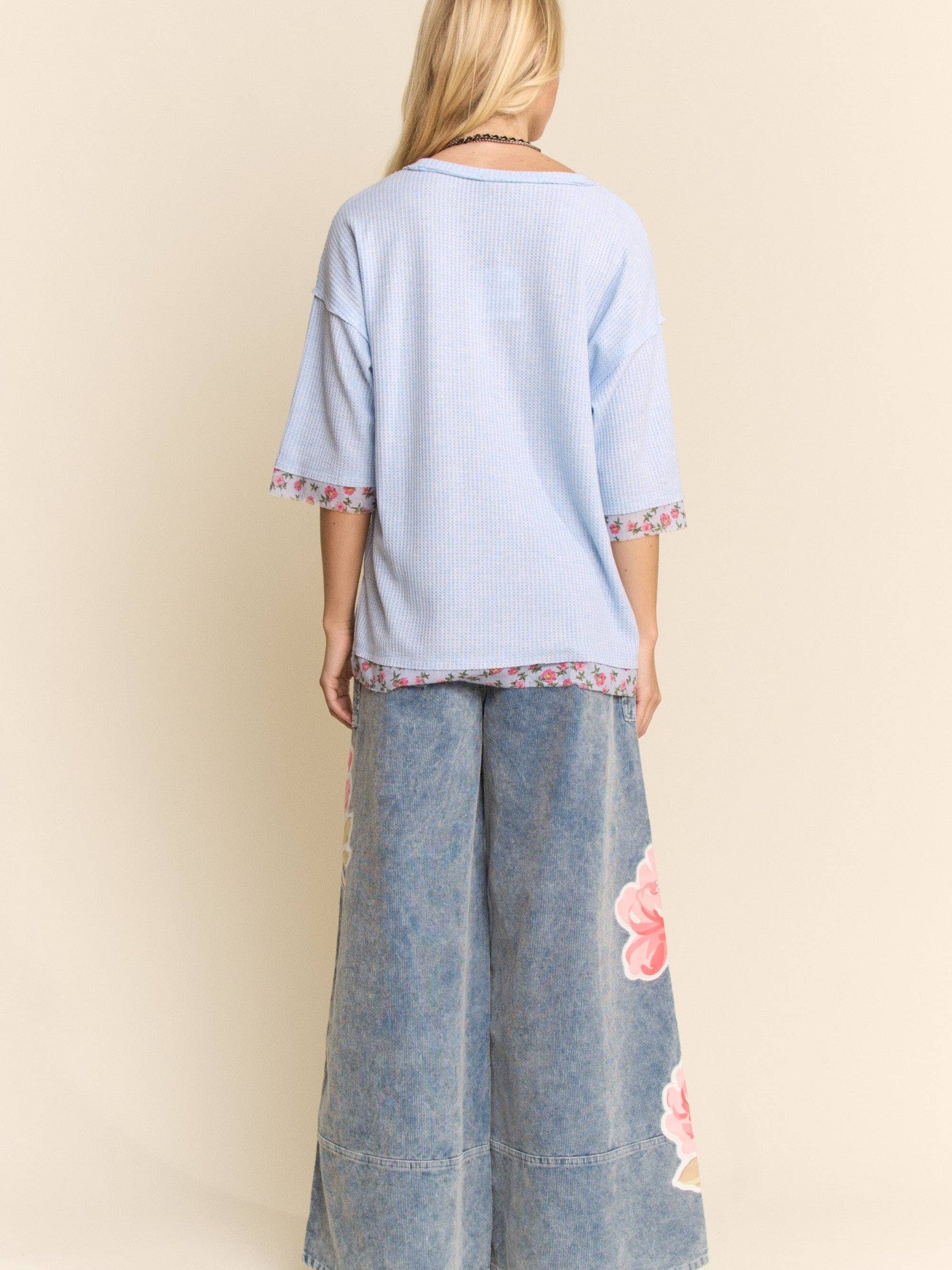 LOVE LETTER PATCHWORK TOP
