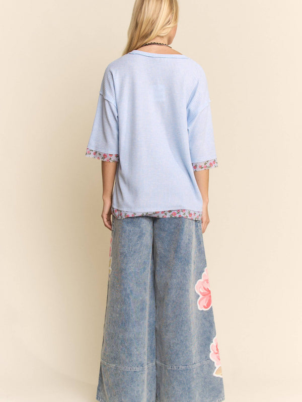 LOVE LETTER PATCHWORK TOP