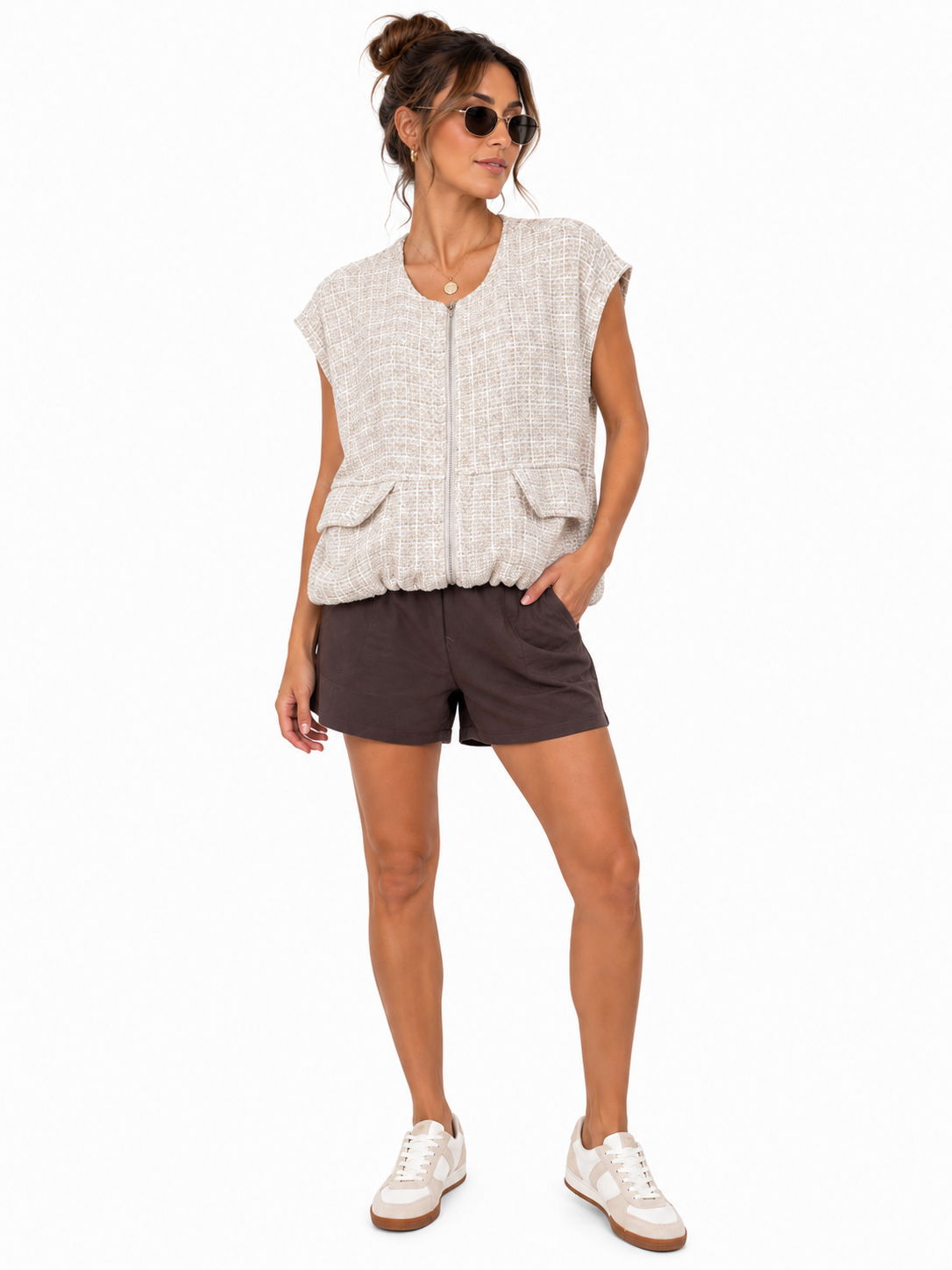 Oversized Tweed Vest