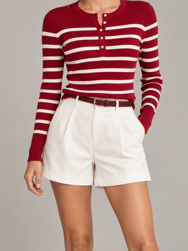 Stretchy striped sweater