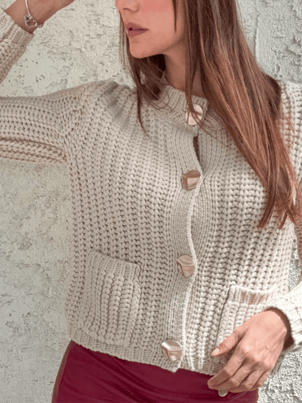 Oversized knite cream sweater