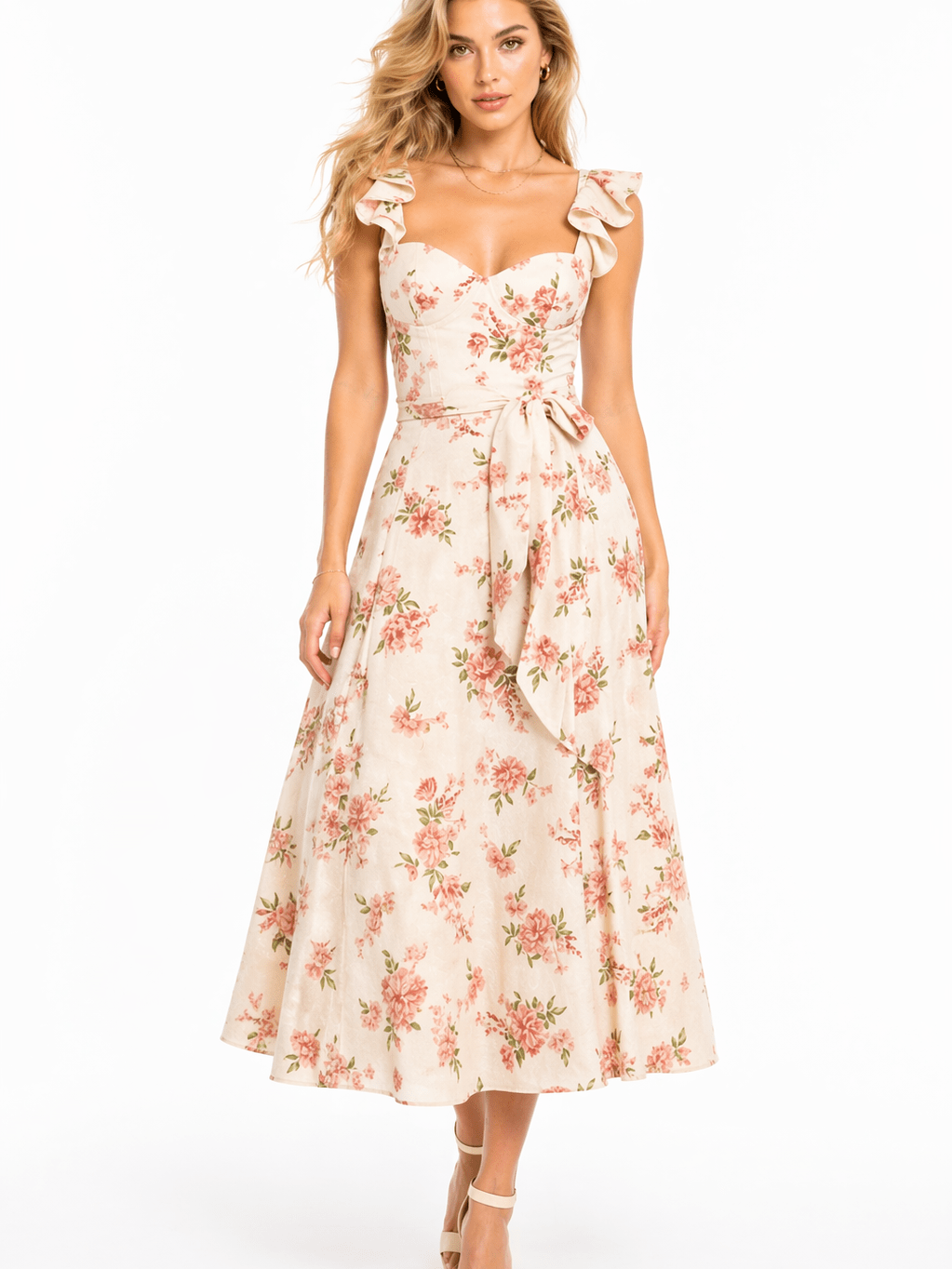 Rose Manor Midi Dress