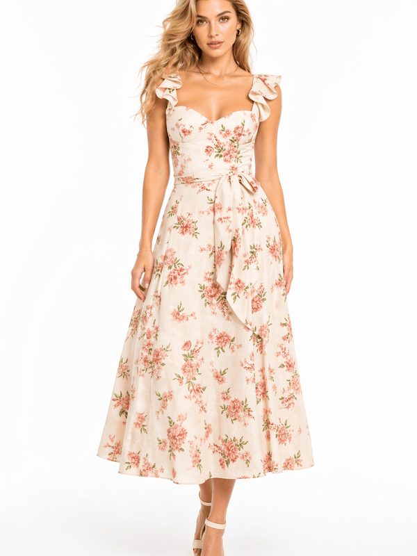 Rose Manor Midi Dress