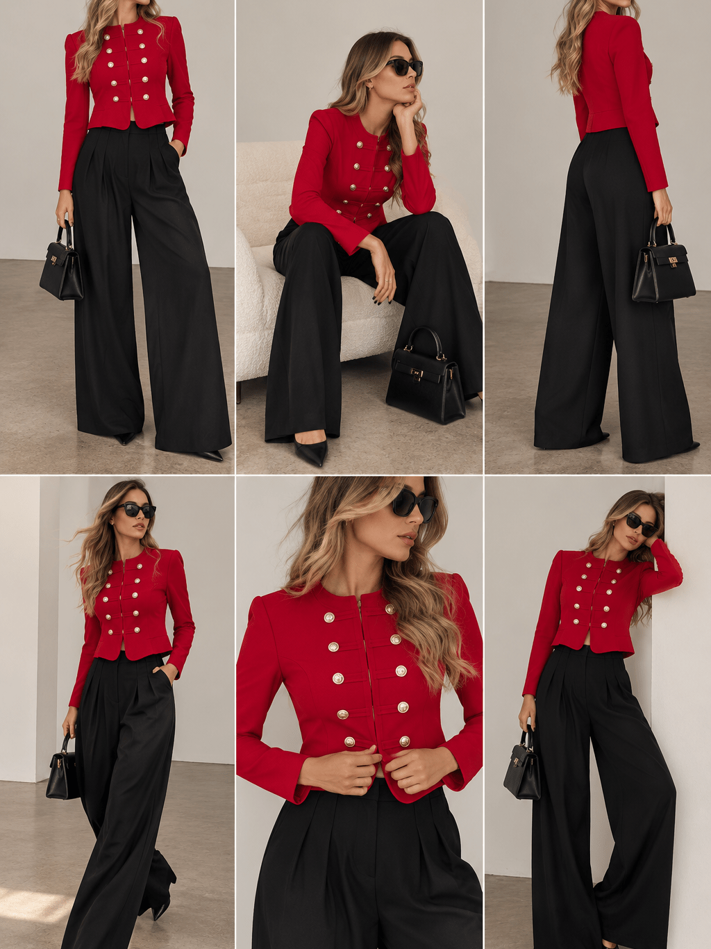 Napoleón stretchy red Cardigan