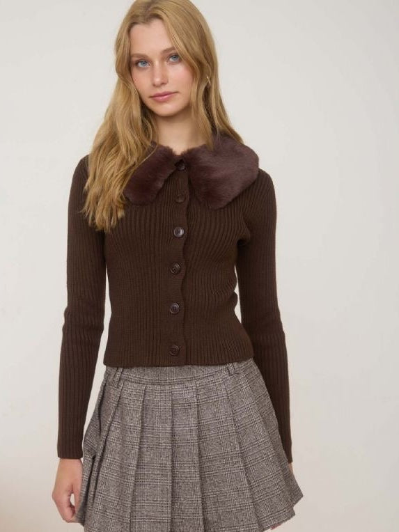 Parisian cocoa cardigan