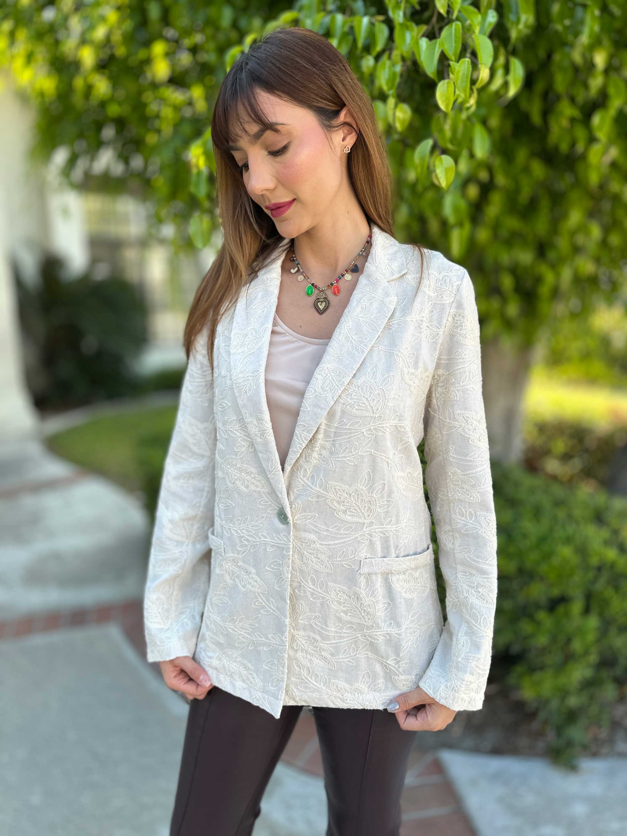 Embroidered blazer