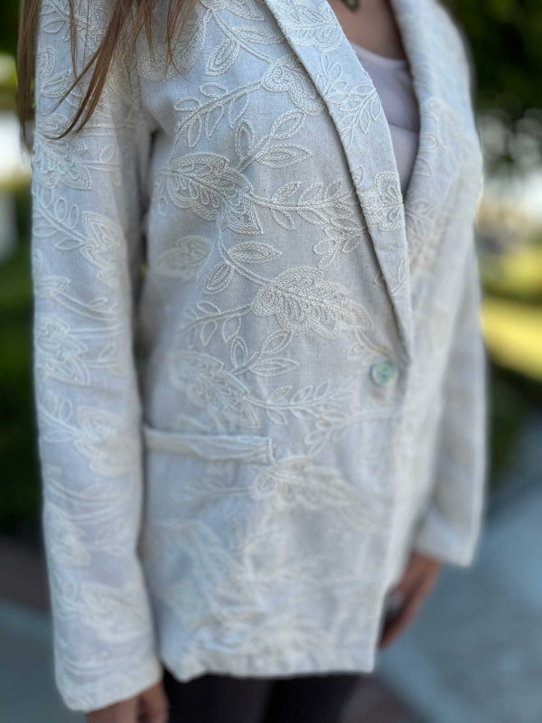 Embroidered blazer