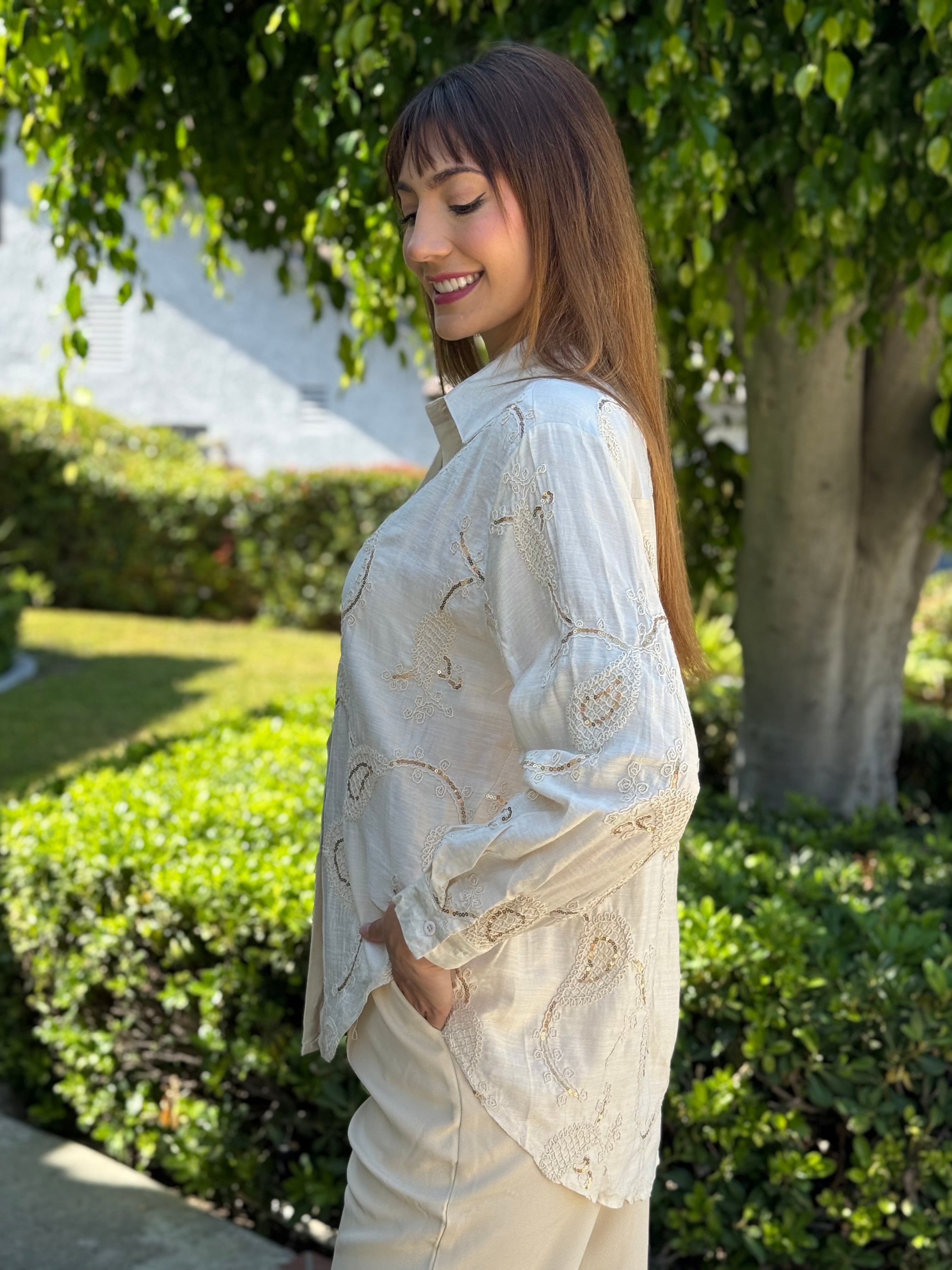 Roma embroidered blouse