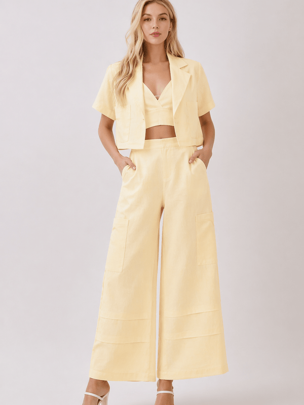 Butter yellow three piece set