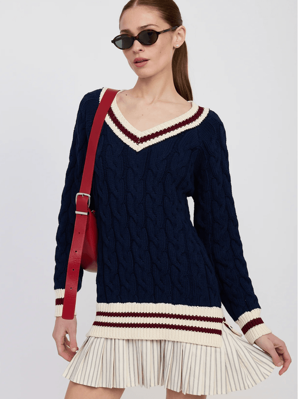 Women's Knox Mixed Media Sweater Mini Dress