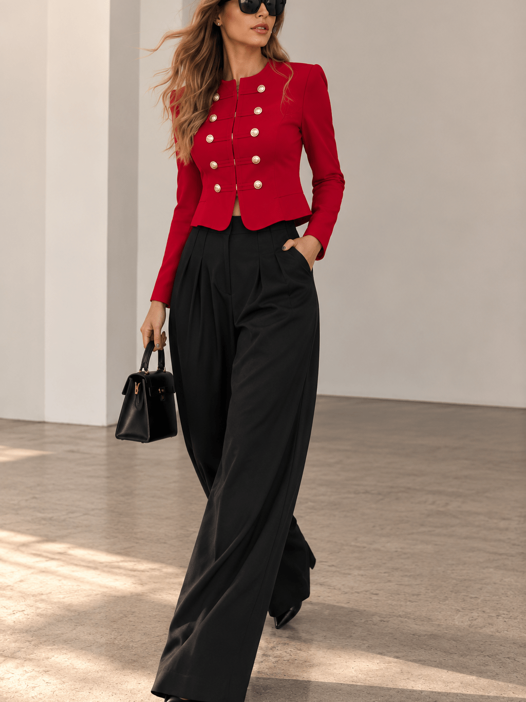 Napoleón stretchy red Cardigan