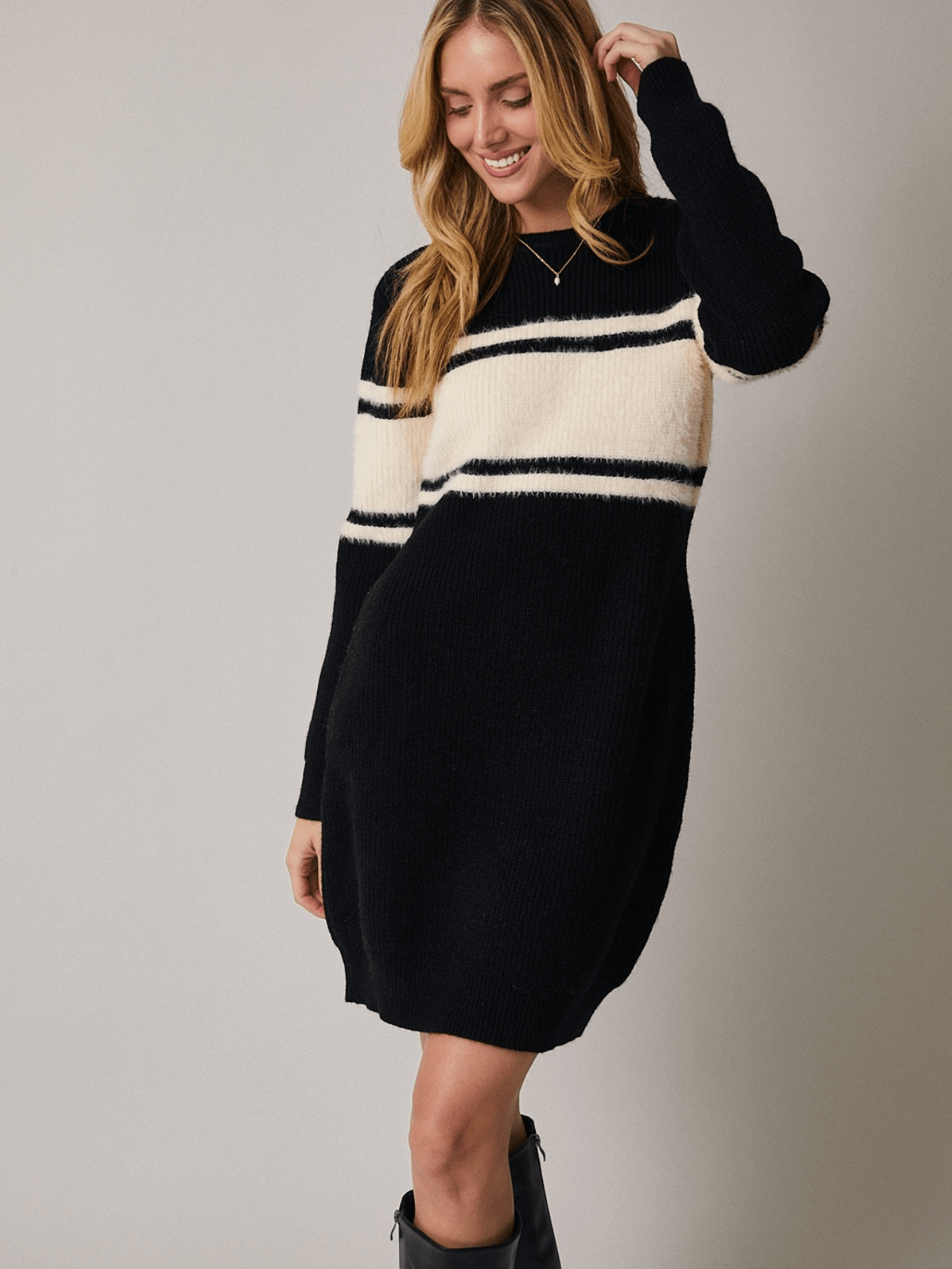 Minimal sweater mini dress
