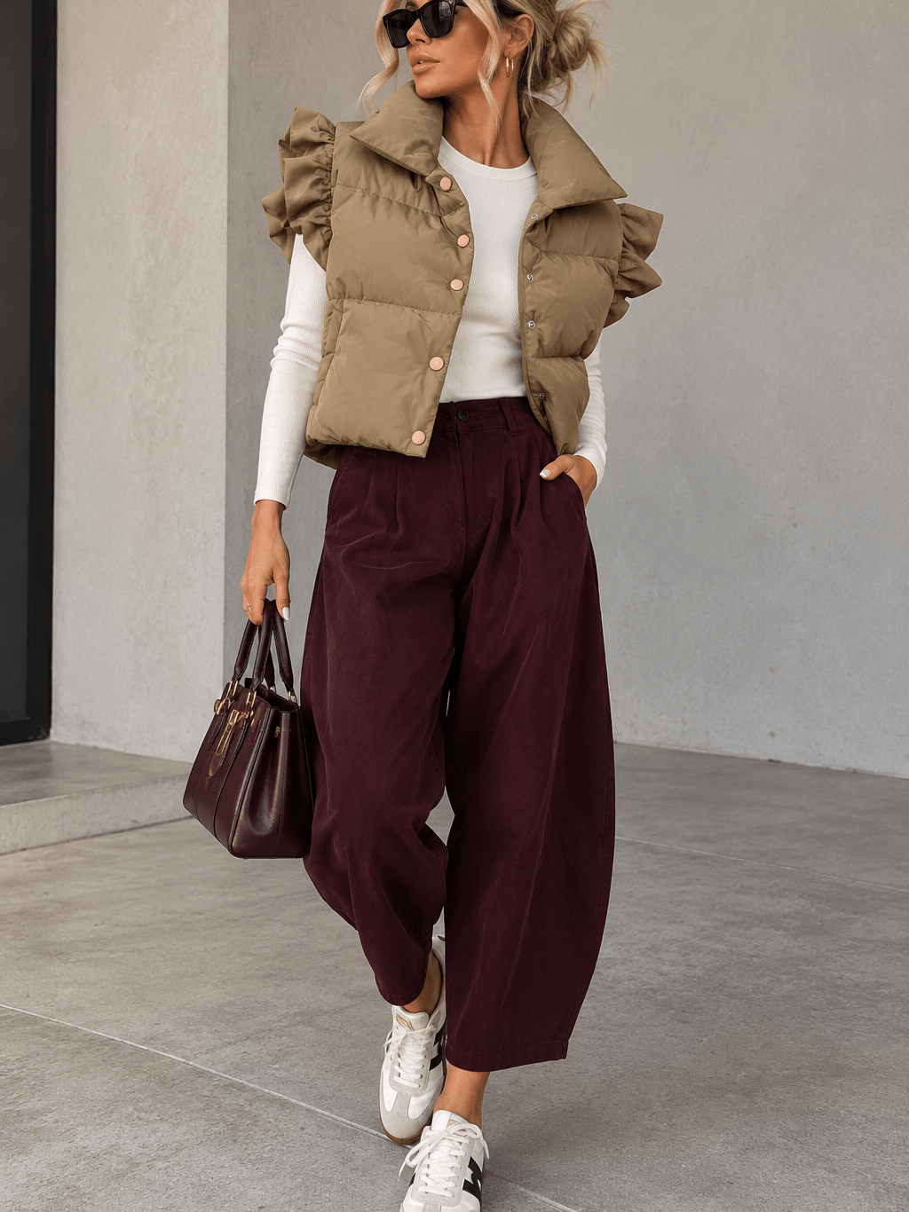 Puffer croissant vest