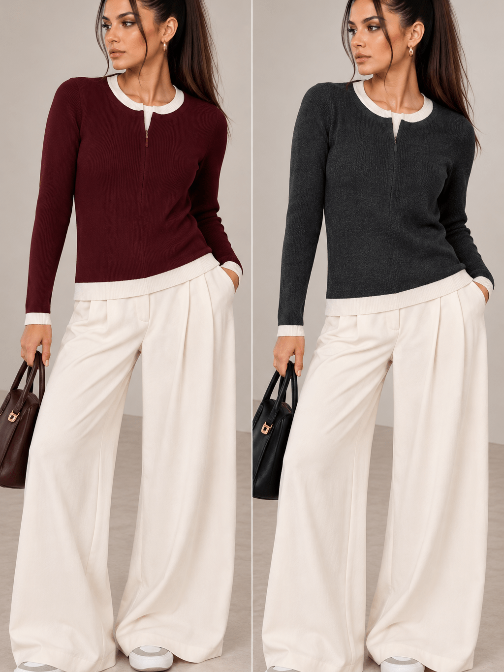 Doble panel sweater