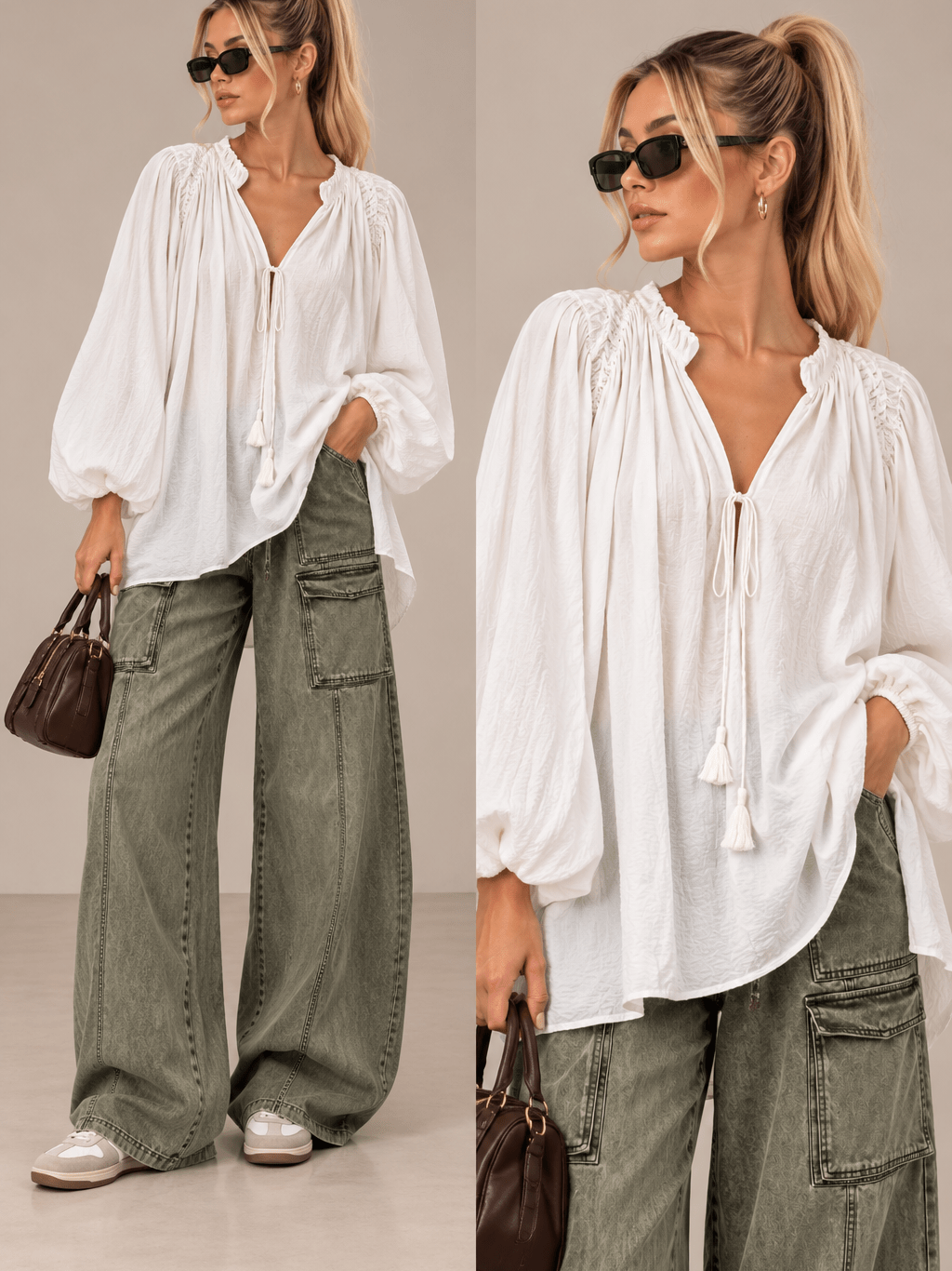 Oversized Cotton White Blouse