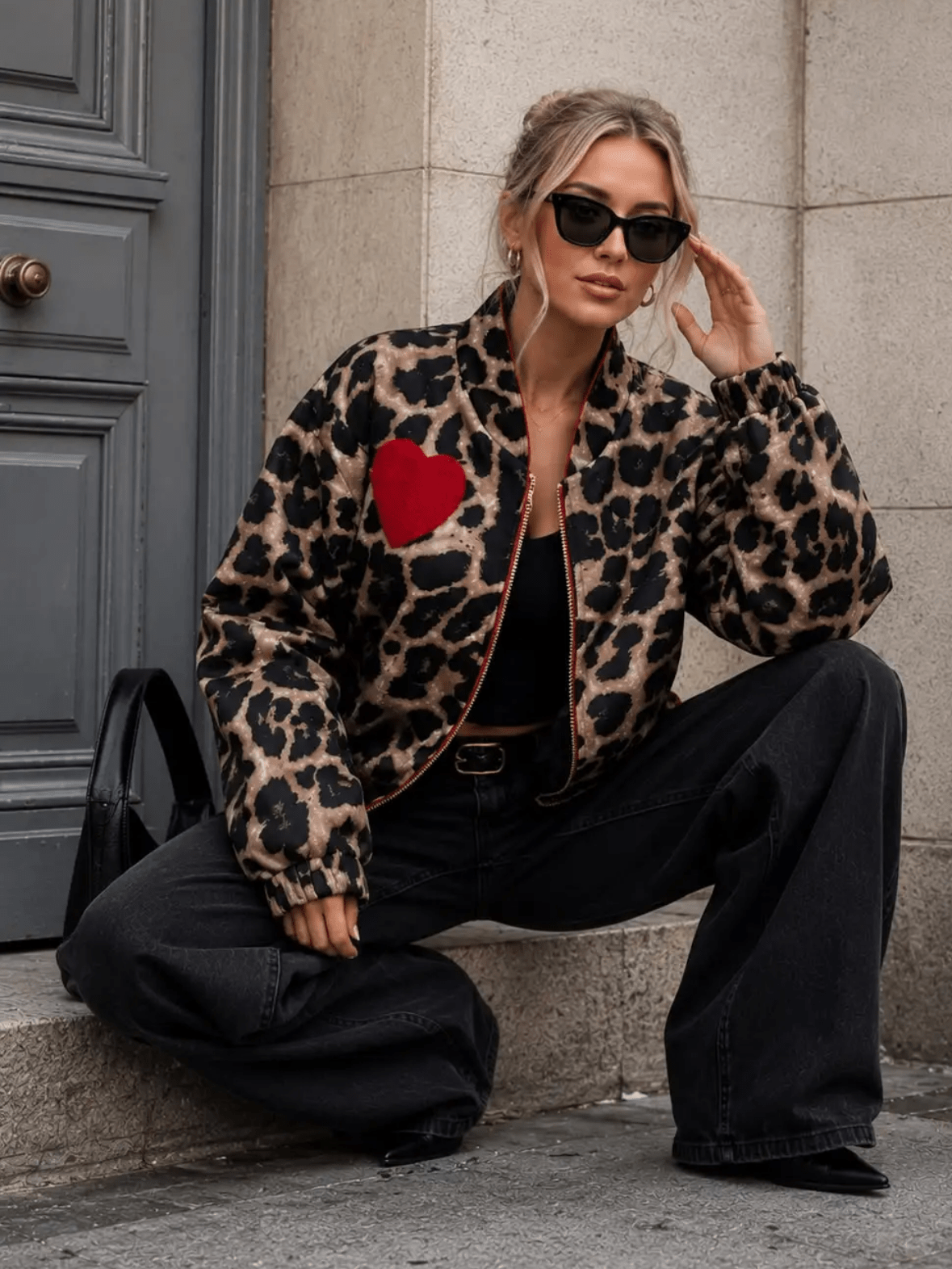Animal print Heart Jacket
