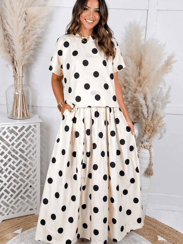 Polka Dot Pleated set