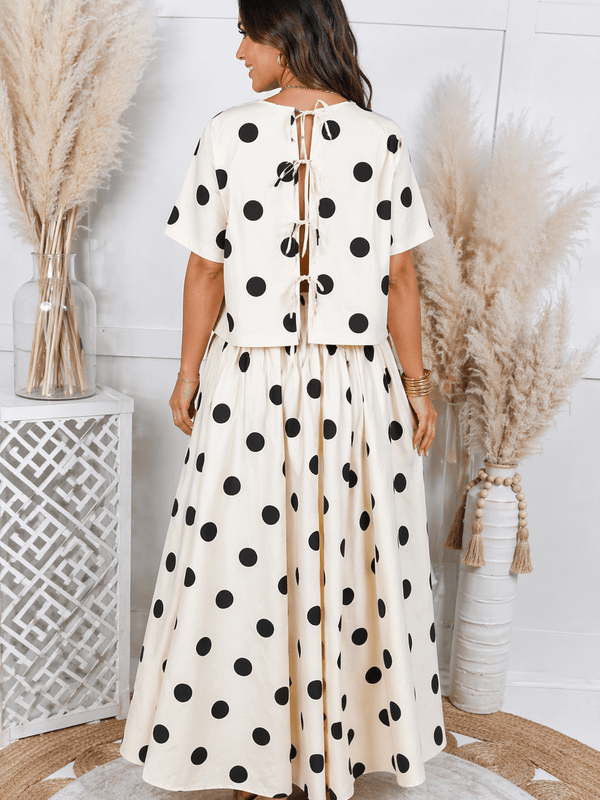 Polka Dot Pleated set