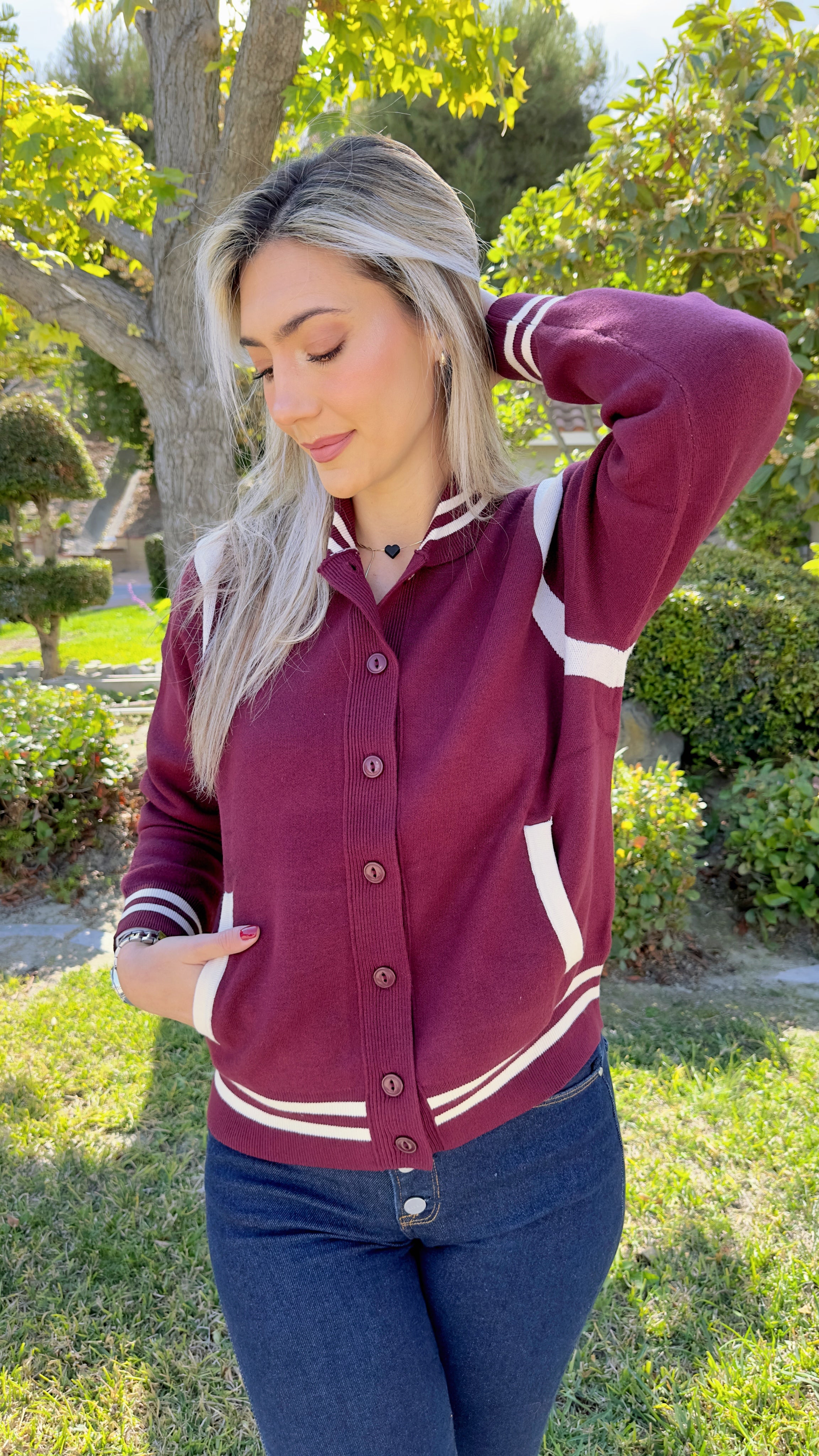 Cristal Heaven Baseball Cardigan