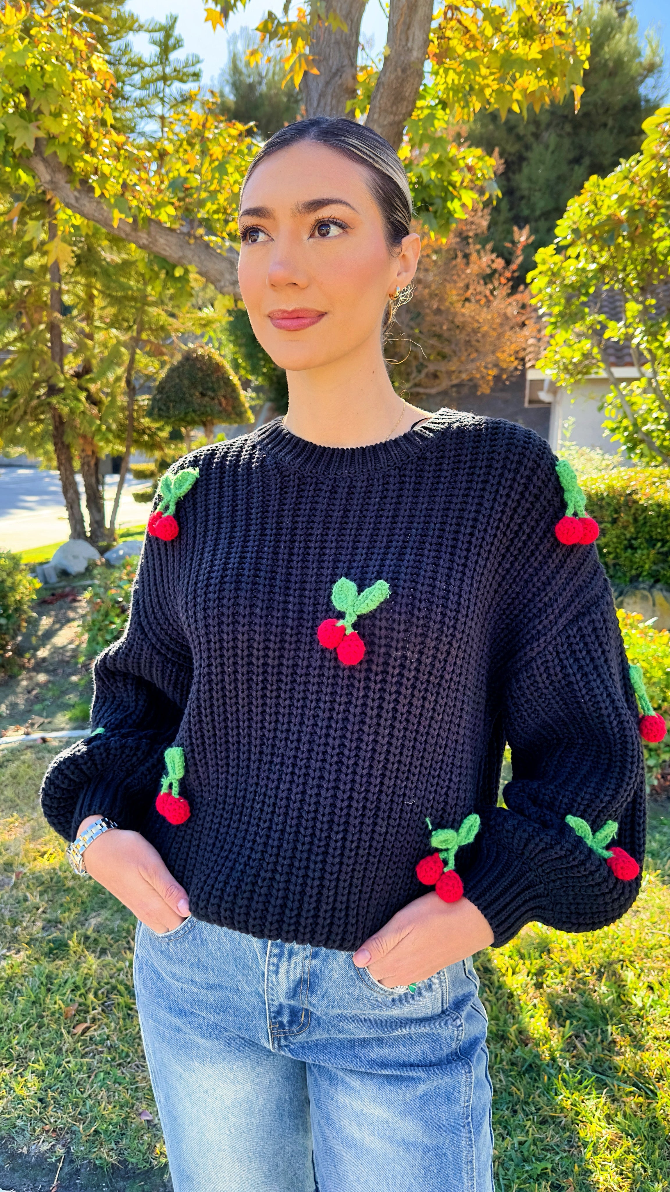 Berry Cozy Knit Sweater