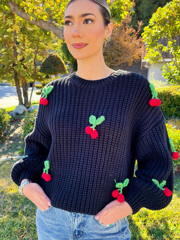 Berry Cozy Knit Sweater