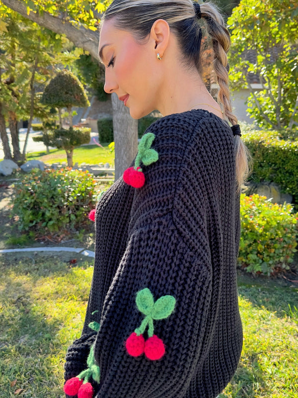 Berry Cozy Knit Sweater
