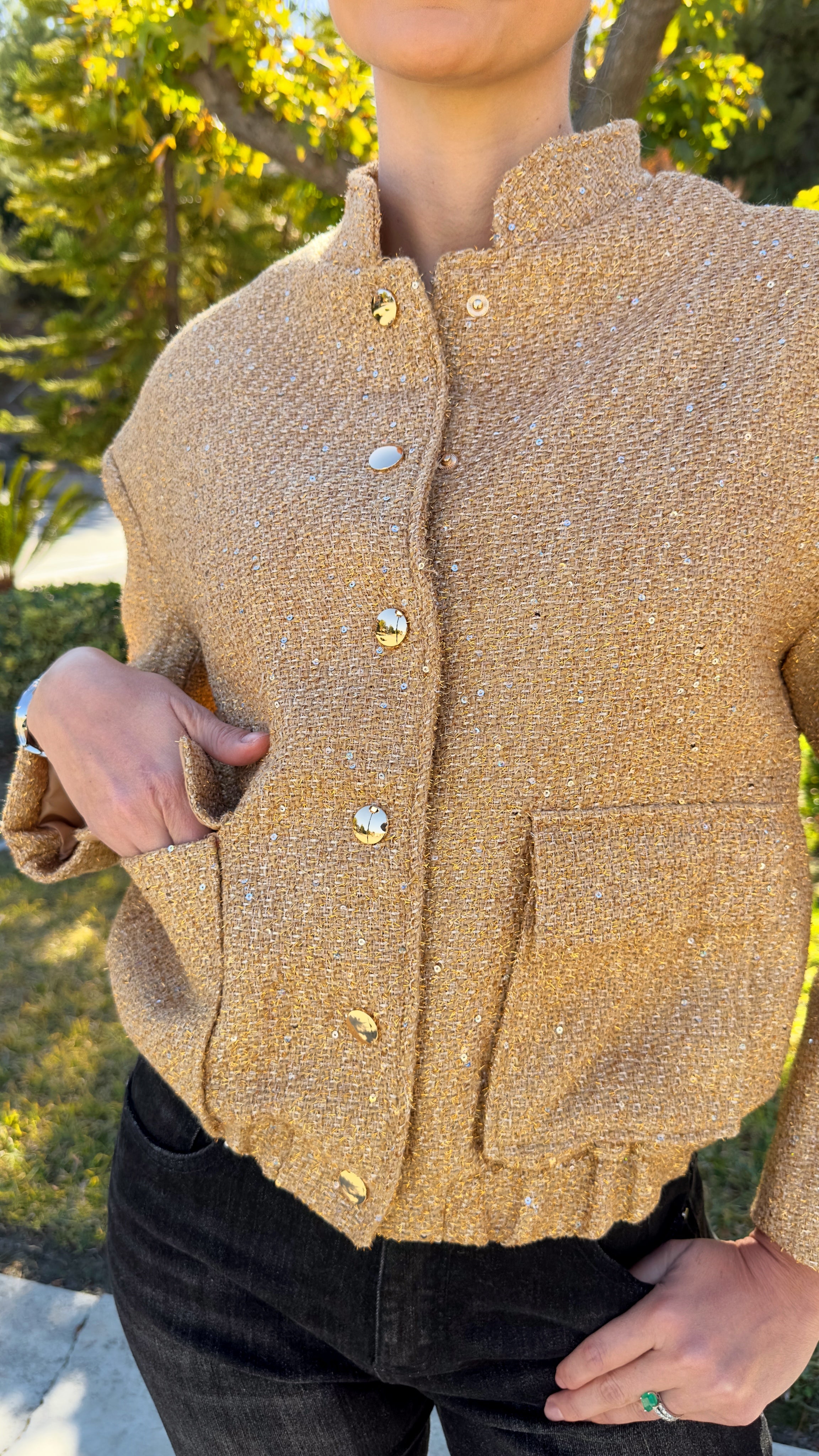 Sunlit Royale Tweed Cardigan