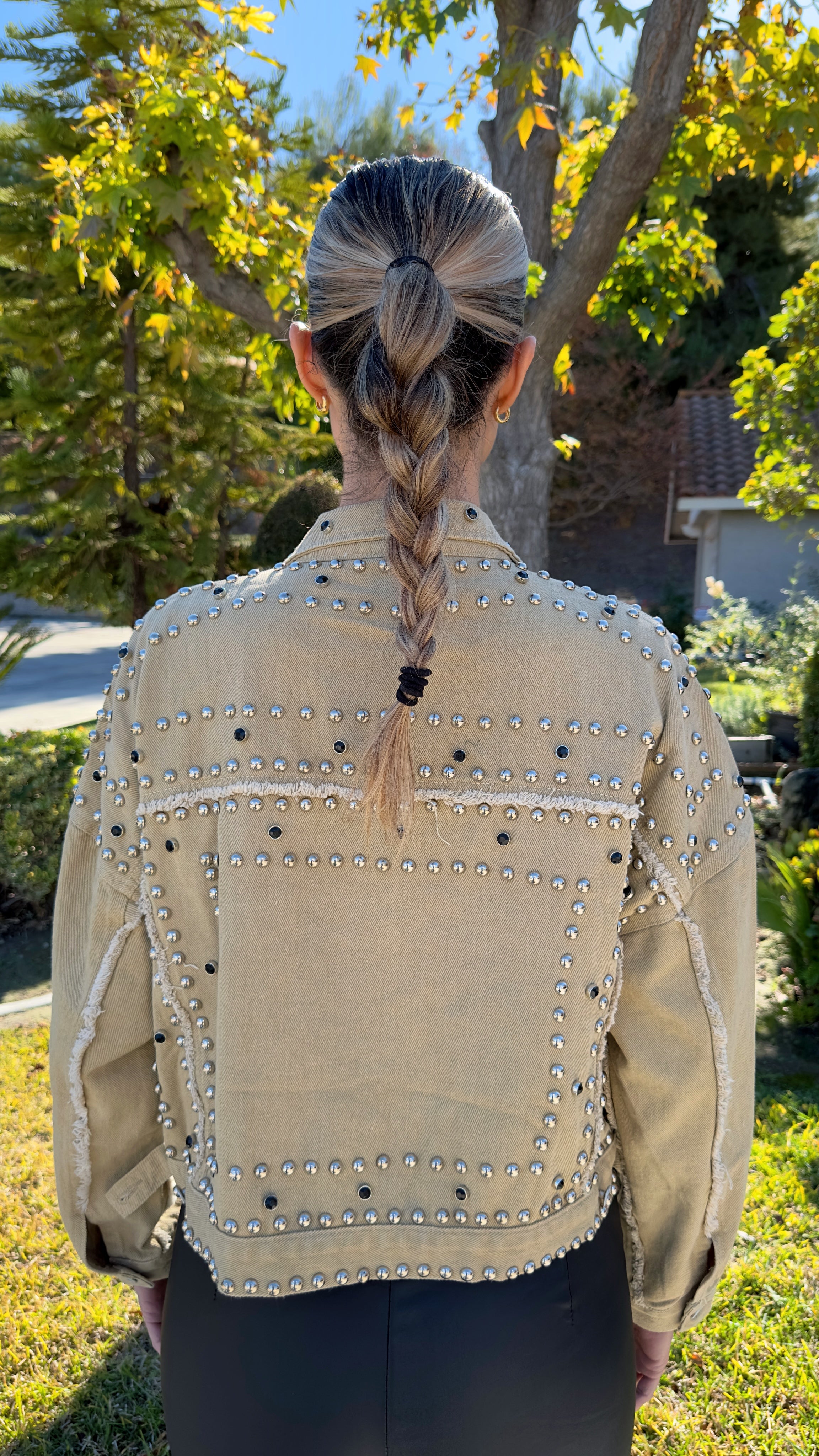Khaki Rebel Jean Jacket