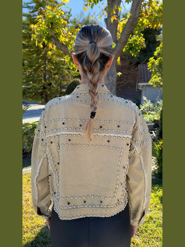 Khaki Rebel Jean Jacket