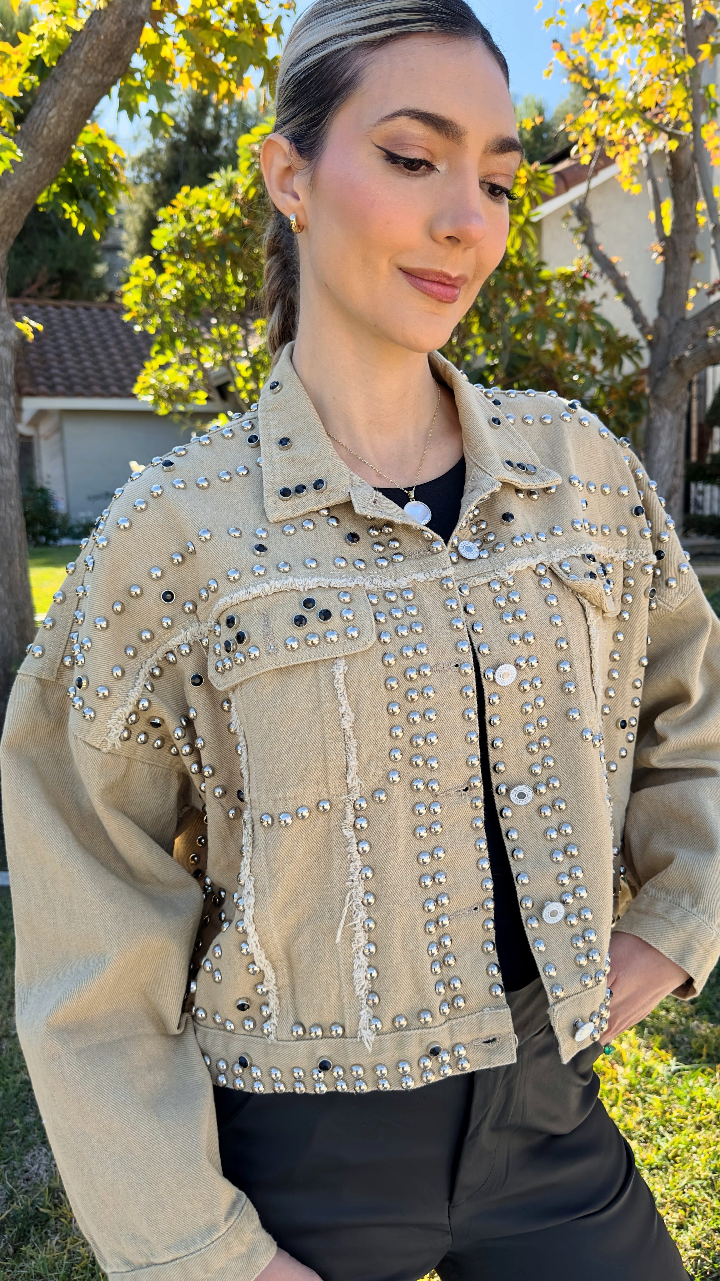 Khaki Rebel Jean Jacket