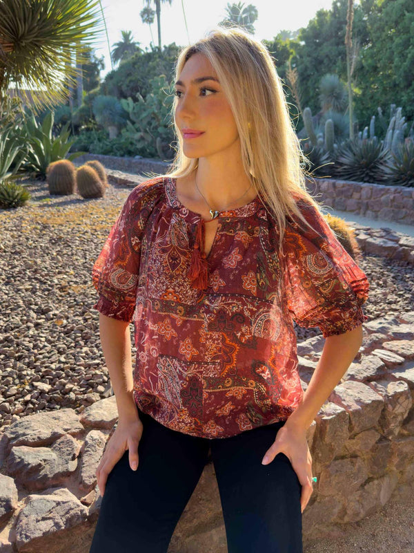 Bohemian Chic Floral Blouse