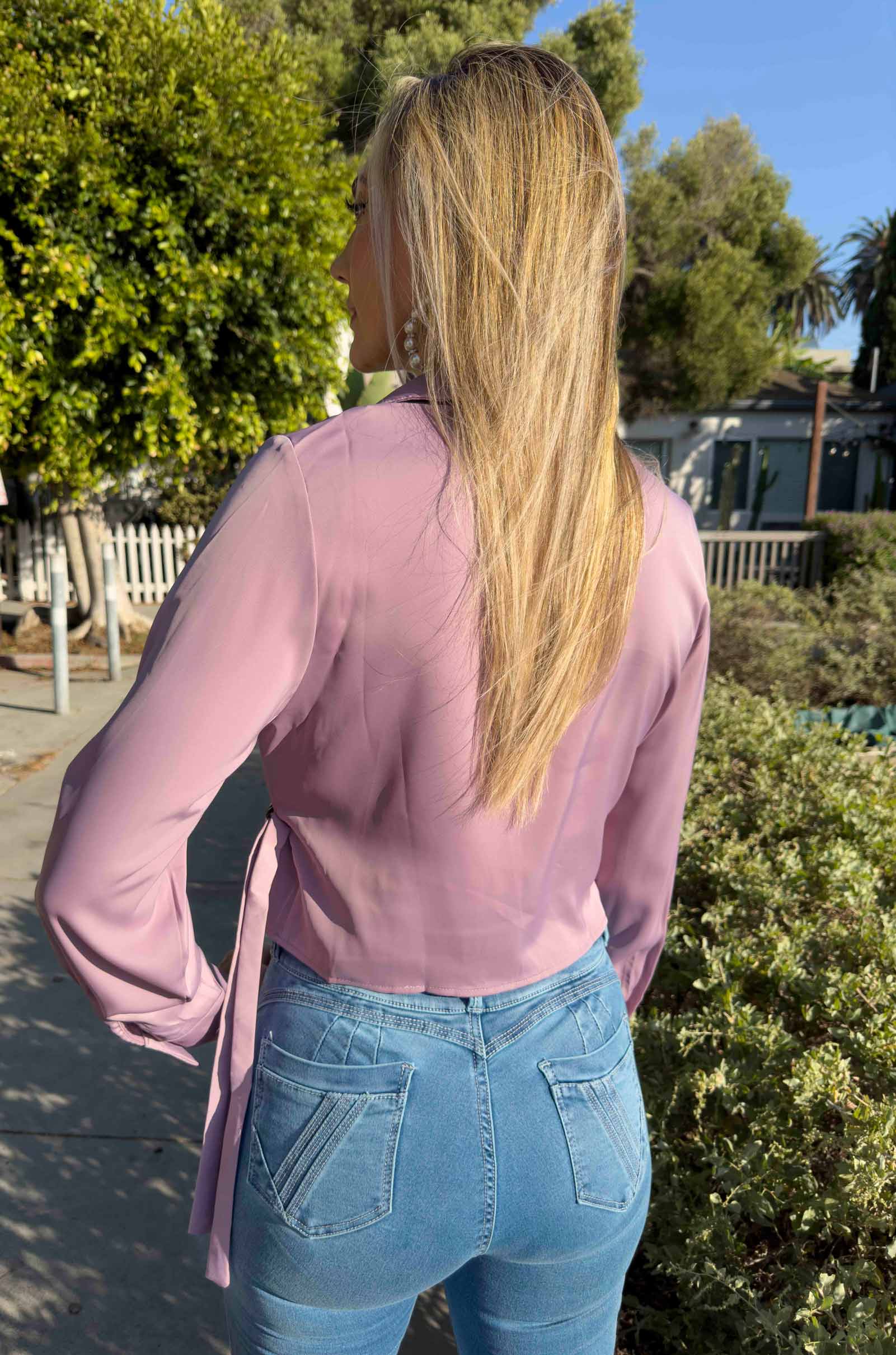 Beach Blossom Satin Blouse