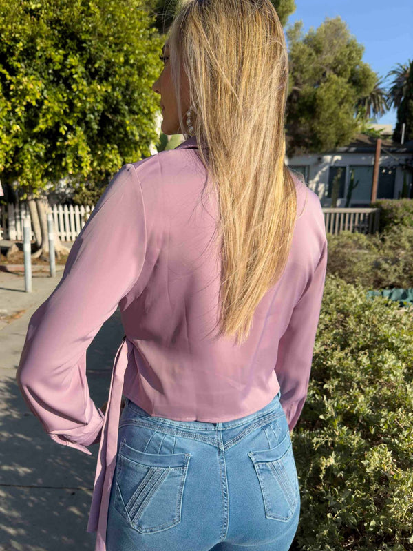 Beach Blossom Satin Blouse