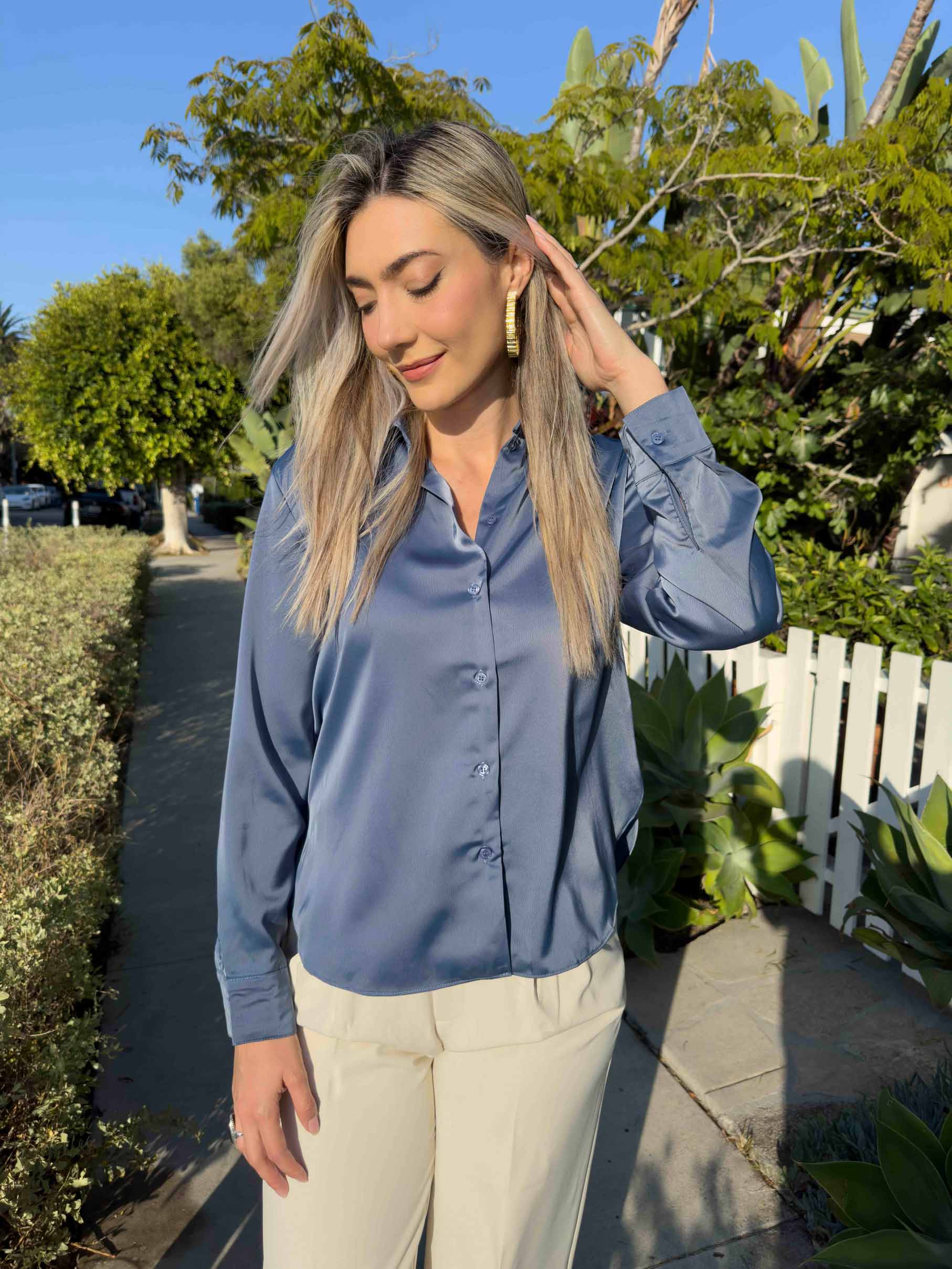 Sublime Texturized Satin Blouse