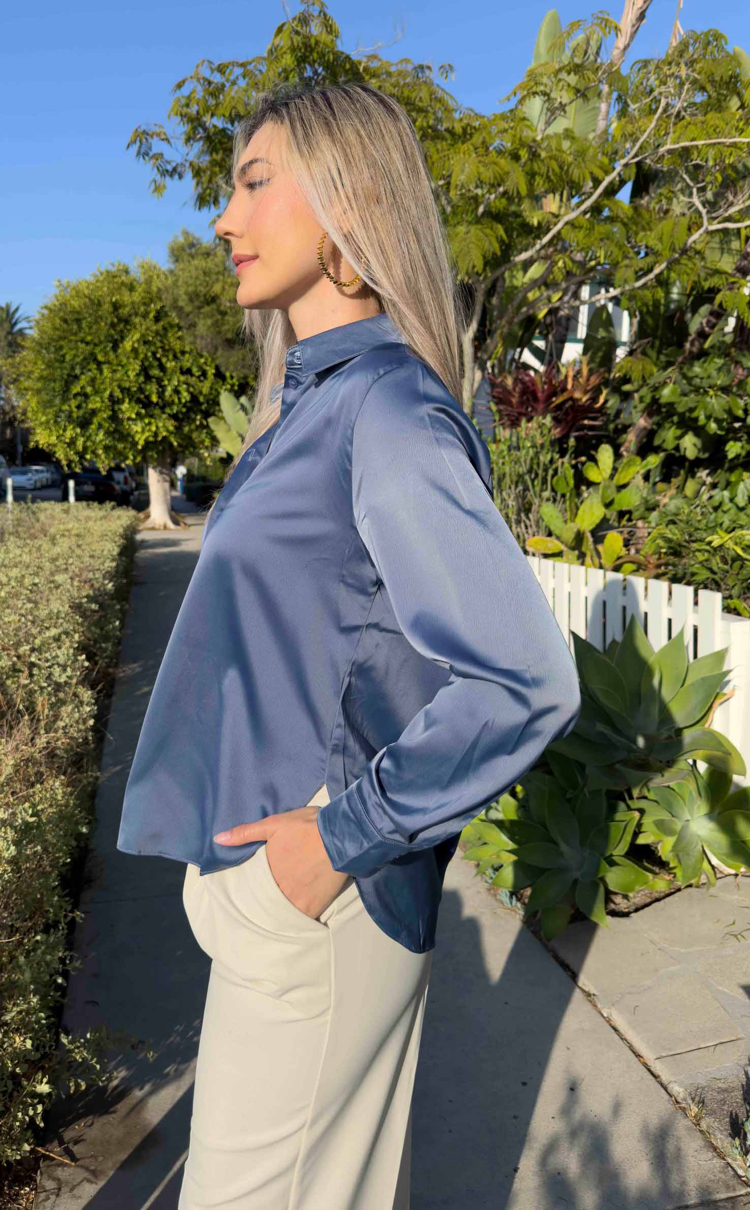 Sublime Texturized Satin Blouse