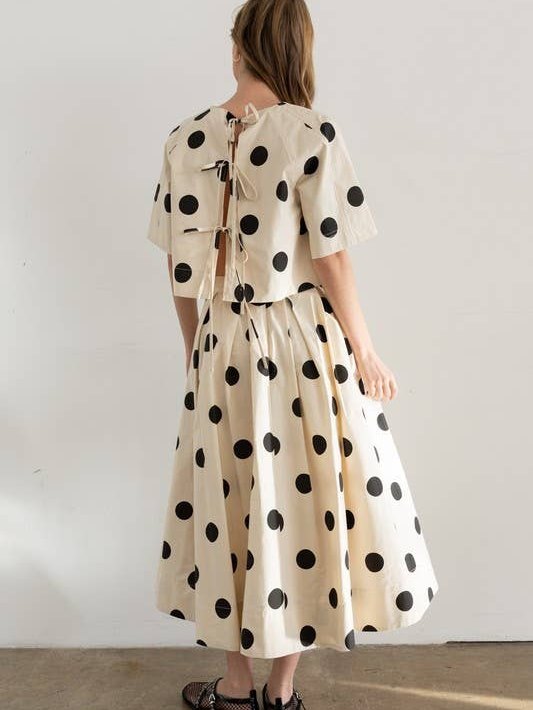 Polka Dot Pleated set
