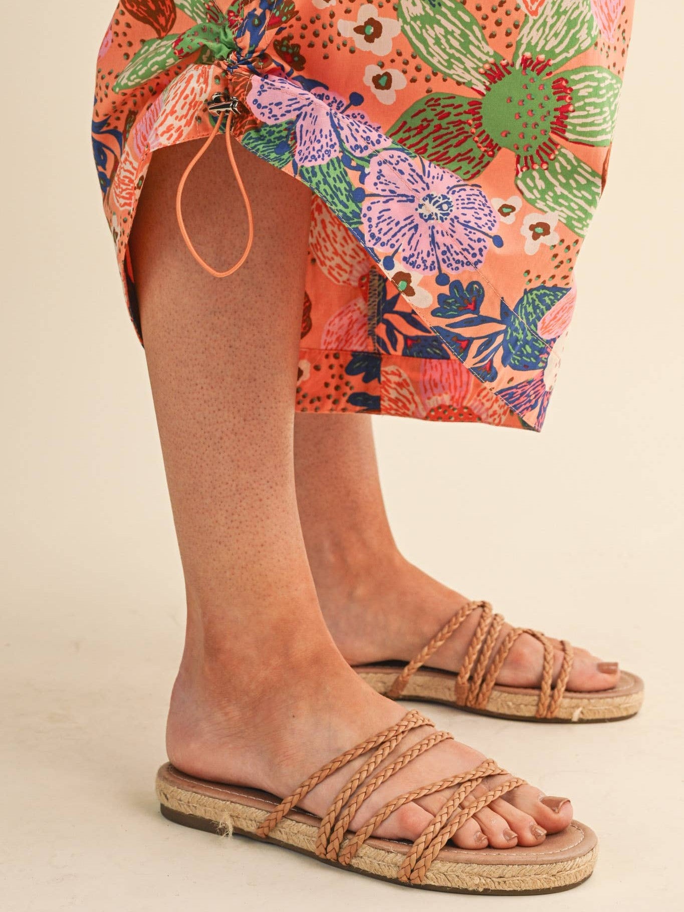 EXCLUSIVE FLORAL PLEATED CROPPED WIDE LEG JUMPSUIT